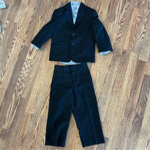Calvin Klein boys black pinstripe formal suit 4t